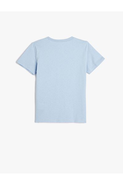 Koton Tricou imprimat cu craniu, cu mânecă scurtă, decolteu, bumbac