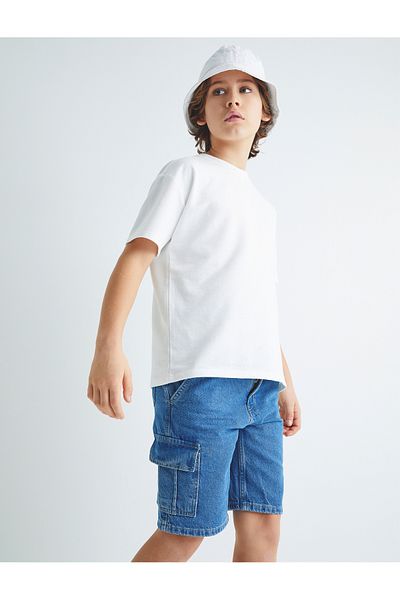 Koton Denim Shorts Cargo Pocket Cotton
