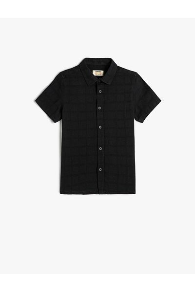 Koton Short Sleeve Shirt Cotton Textured