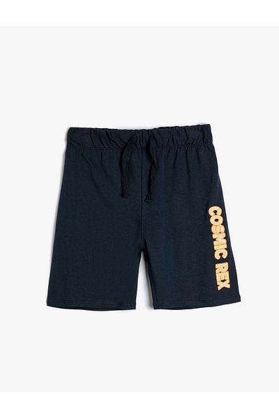 Koton Baumwollshorts mit Bindegürtel und Printdetail