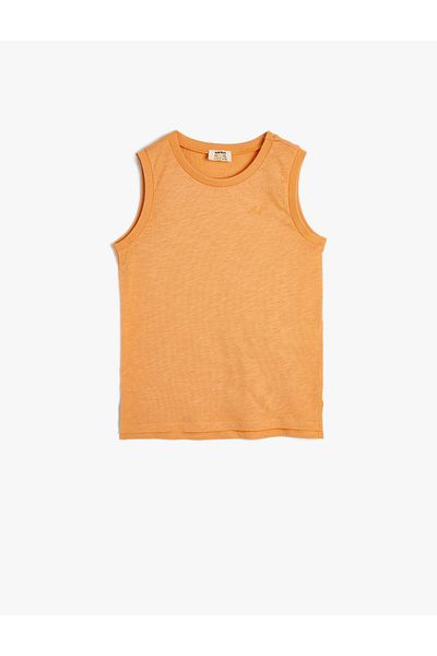 Koton Basic-Tanktop aus Baumwolle mit Rundhalsausschnitt