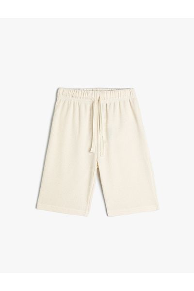 Koton Basic Shorts with Tie Waist Cotton Blend