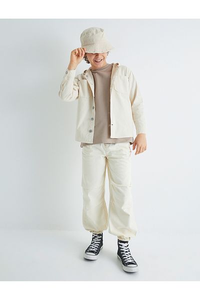 Koton Hooded Seasonal Jacket Cotton