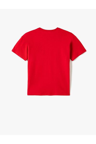 Koton Oversize T-Shirt Sailboat Print Detailed Short Sleeve Cotton