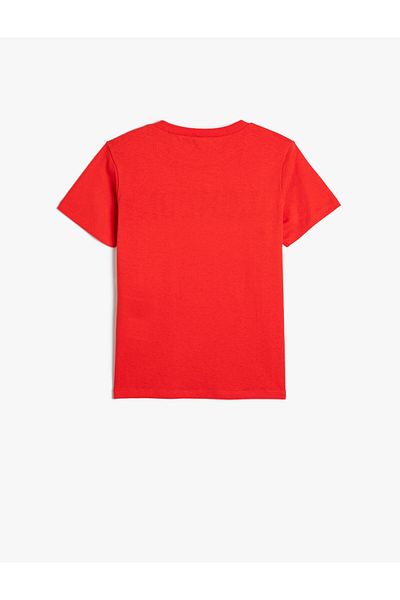 Koton Short Sleeve T-Shirt Printed Crew Neck Cotton