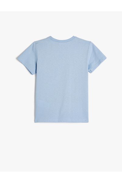 Koton T-shirt Lisbon City Printed Short Sleeve Crew Neck Cotton
