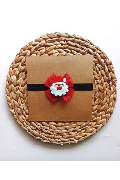 Panowill Design ربطة شعر للفتيات الصغيرات من الدانتيل وزخرفة سانتا كلوز للعام...