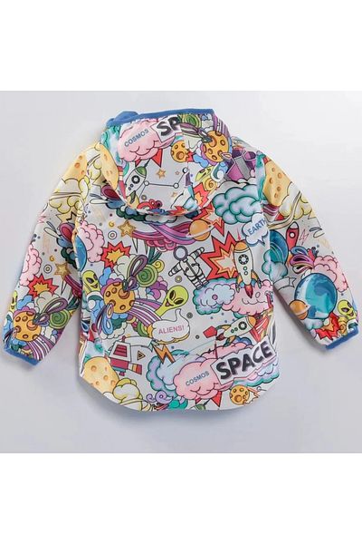 MDM Multicolor Waterproof Hooded and Zippered Cotton Lined Rain Coat Overalls for Baby Boys Girls