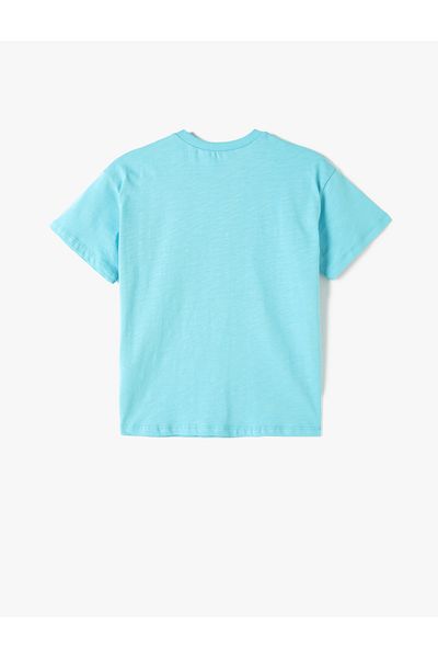 Koton Tricou din bumbac cu mânecă scurtă cu imprimeu tropical