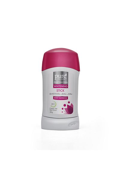 PURE BEAUTY Whitening Stick Berry Blossom 50gm (0934) --- بيور بيوتي ستيك بيري بلوسم 50مل
