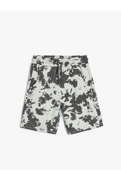 Koton Shorts Batikmuster Elastischer Bund Tasche Baumwolle