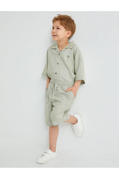 Koton Relaxed Fit Linen Shorts - Tie Waist and Pocket