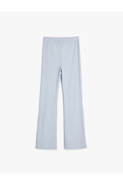 Koton Jambiere Spaniole Pantaloni Talie Elastică Texturată