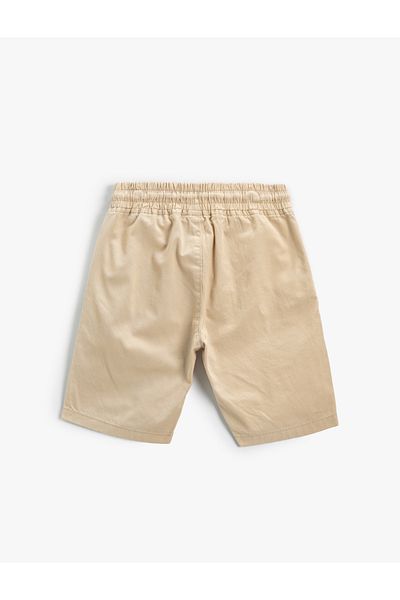 Koton Basic Shorts Tie Waist Pocket Cotton