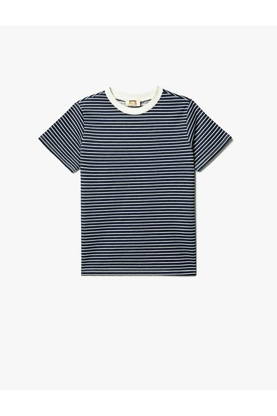 Koton Tricou cu mânecă scurtă din bumbac cu dungi