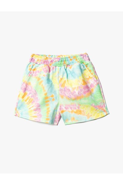 Koton Shorts mit Gummibund und Batikmuster – mit Taschen