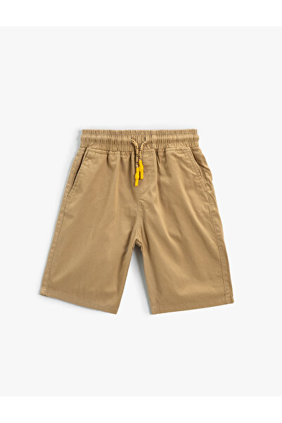 Koton Osnovni Kratke hlače Struk Na vezivanje Sa džepovima Pamuk komada