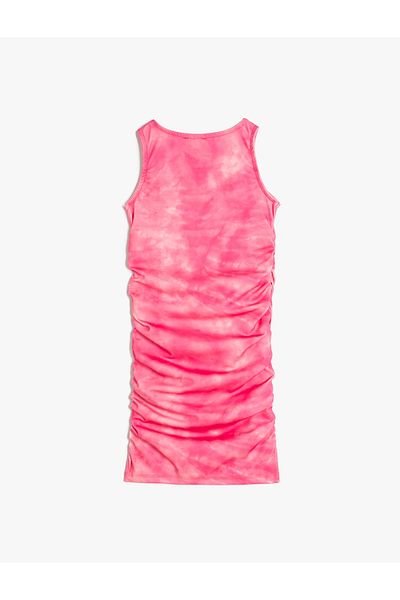 Koton Strappy Tie-dye Patterned Slim Pencil Dress