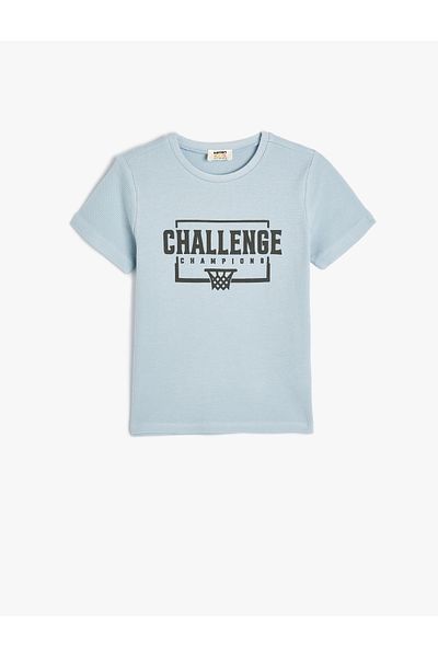 Koton Basketball Printed Cotton Short Sleeve T-Shirt
