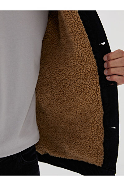 LC Waikiki Μαύρο ανδρικό τζιν μπουφάν τυπικής εφαρμογής