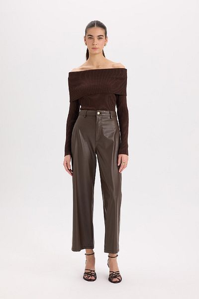 DeFacto Ribbed Shoulder Detail Camisole Blouse E0245Ax24Wn