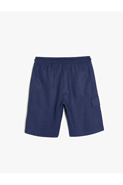 Koton Plátěné šortky s vázačkou v pase a detailem kapsy