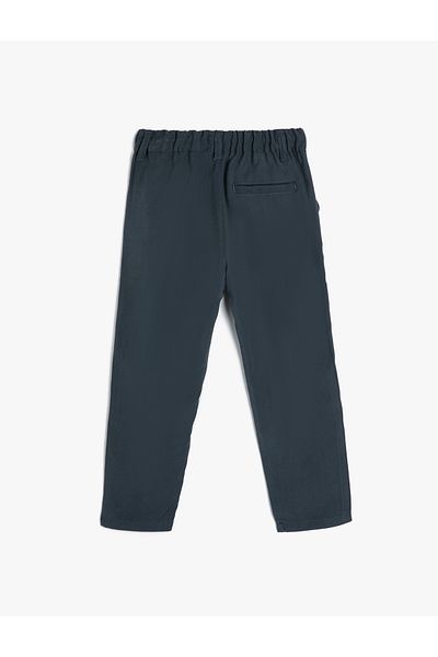 Koton Viscose Fabric Basic Trousers with Pockets - Waist Tied