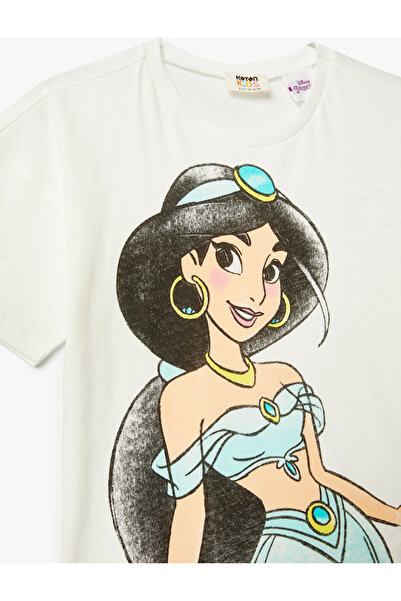 Koton Licencované tričko Princess Jasmine s krátkým rukávem a výstřihem