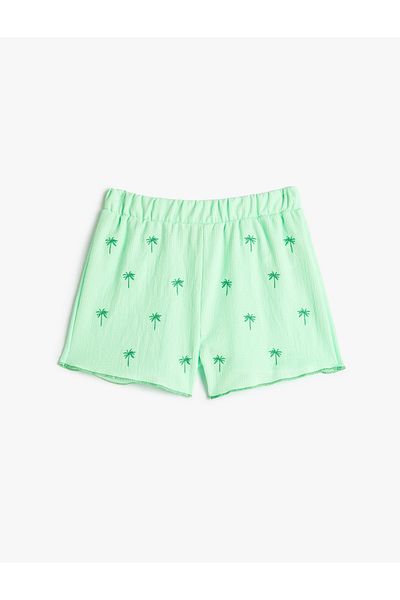 Koton Mini-Shorts mit Palmen-Print – elastische Taille