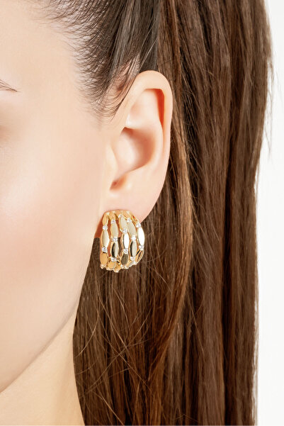 So CHIC... Hera 18 Ayar Sarı Altın Kaplama Gümüş Küpe