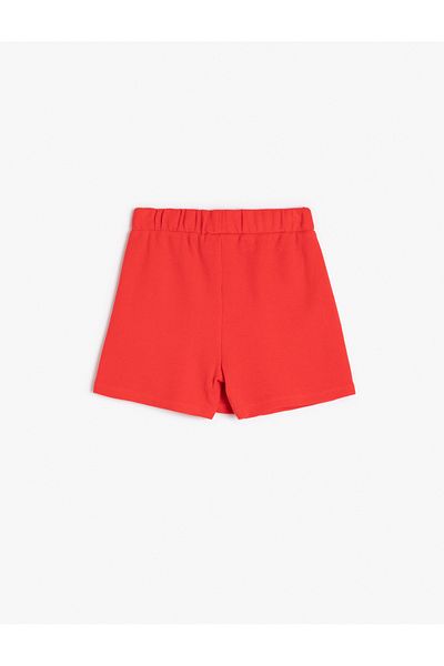 Koton Cotton Double Breasted Mini Shorts Skirt - Elastic Waist