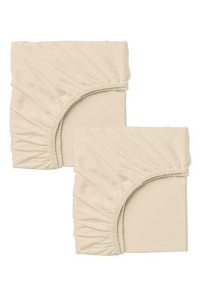 COTENCONCEPT 2 ملاءة سرير أطفال قطنية ومطاطة مقاس 60 × 120 × 15 سم