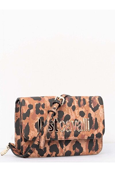 Just Cavalli Leopard Print Women's Shoulder Bag - Metal Buckle, Brand Logo, 77Ra4Bbazs766-633