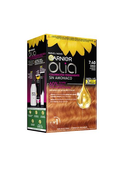 Garnier Olia Coloración Permanente #7,40-cobrizo Intenso 4 pz