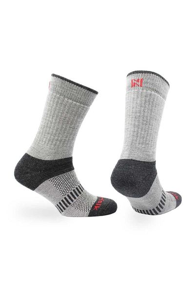 NORFOLK Чорапи за туризъм на открито Voyager Ultimate Grey Thermal Merino Wool - с пълна подплата
