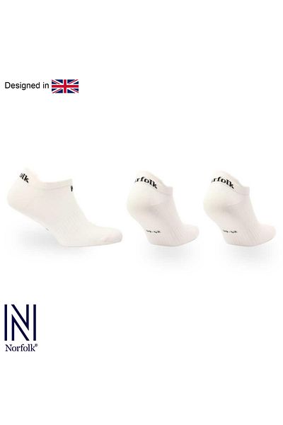 NORFOLK Izzy Multi-Sport Ultra-Light 3 пакета бели ниски чорапи