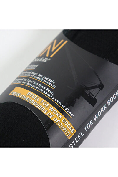NORFOLK Термо чорапи с подплатени и подсилени елементи за работни ботуши със стоманени пръсти, черни