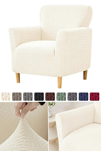 HANİDAN غطاء أريكة جاكار بنمط الطوب، غطاء أريكة مفرد مرن، غطاء أريكة قابل للغسل