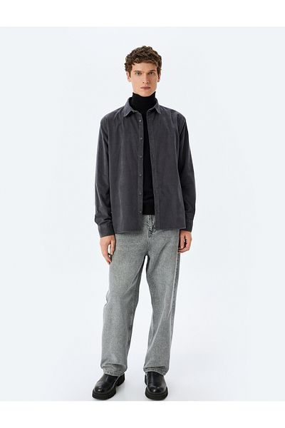 Koton Corduroy Cotton Long Sleeve Shirt