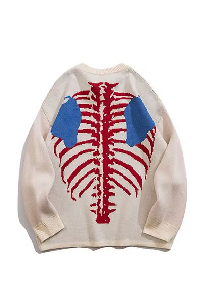 DEEFWEAR Hanorac oversize unisex Y2k Skeleton