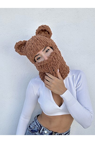 BUBOI KNIT قناع تيدي بير - قناع ثلج بلون قارب بالاكلافا
