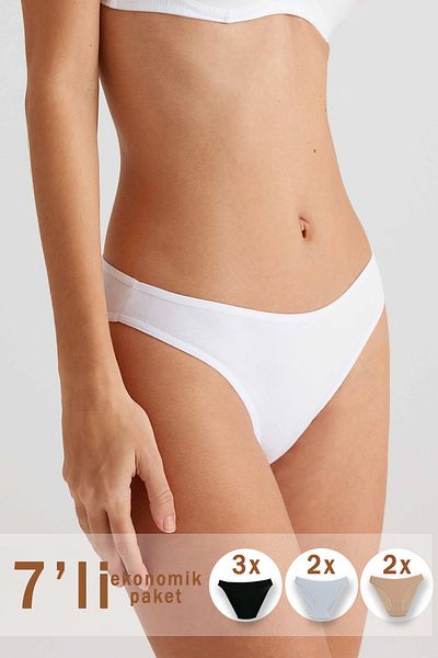 Pierre Cardin 2077 Μοντέλα 7 Συσκευασία Οικονομικά Βαμβακερά ψηλά εσώρουχα