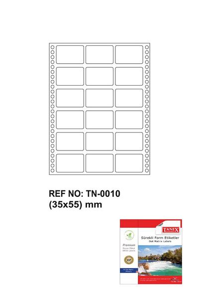 Tanex Tn-0010 Ετικέτα συνεχούς μορφής 35x55mm