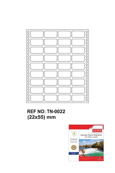Tanex Tn-0022 Continuous Form Label 22x55mm