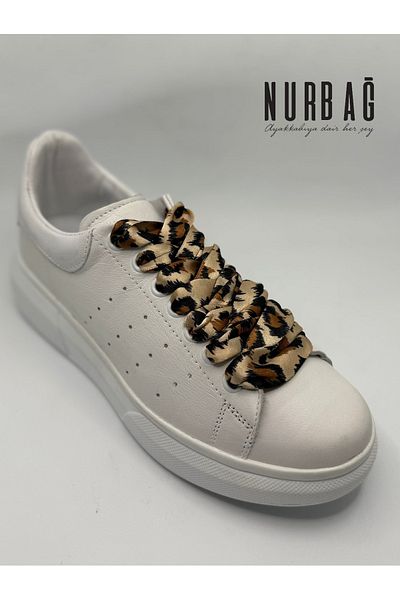 NurBag Digital printed leopard pattern satin laces 100 cm 1 pair