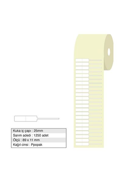 Tanex Opaque Jewelry Store Label - 89X11Mm Roll, 1250 Pieces