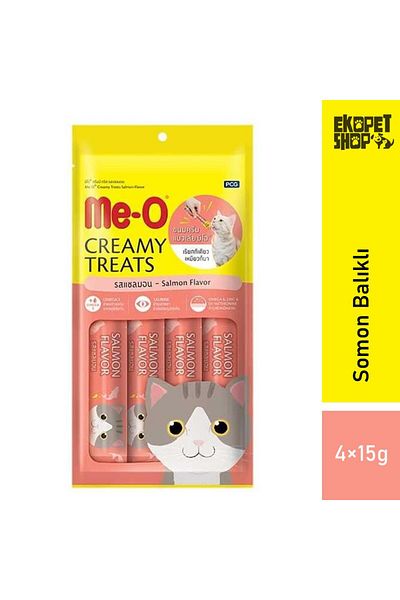 me-o Me-O Creamy Treats Salmon Flavor Cat Treat - 4 x 15 g