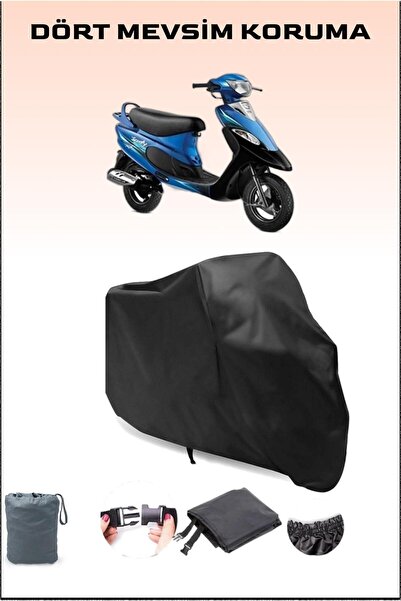 Breen Black Tvs Scooty Pep Plus Compatible Motorcycle Tarpaulin, Motor Cover