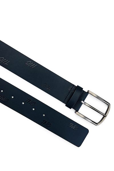Tamer Tanca Ανδρική αθλητική ζώνη από γνήσιο δέρμα Navy Blue