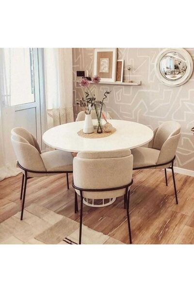 Kaktüs Avm Mutfak Sandalyesi 4'lü Set Salon Sandalyesi Papel Sandalye Yemek Sandalye Lüks Sandalye Morena